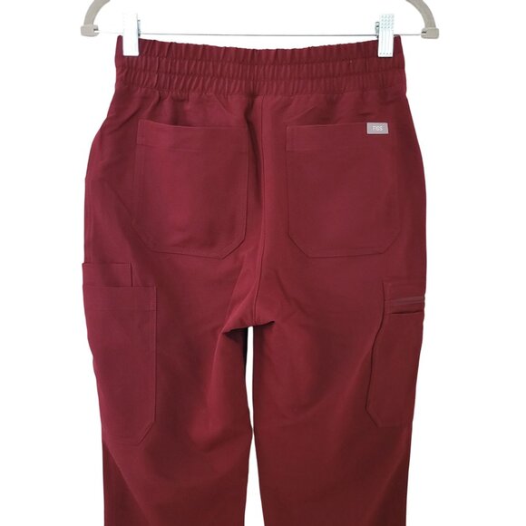 Figs Yola High-Waisted Pant Womens Size XS Petite Burgundy NWT - Picture 6 of 7